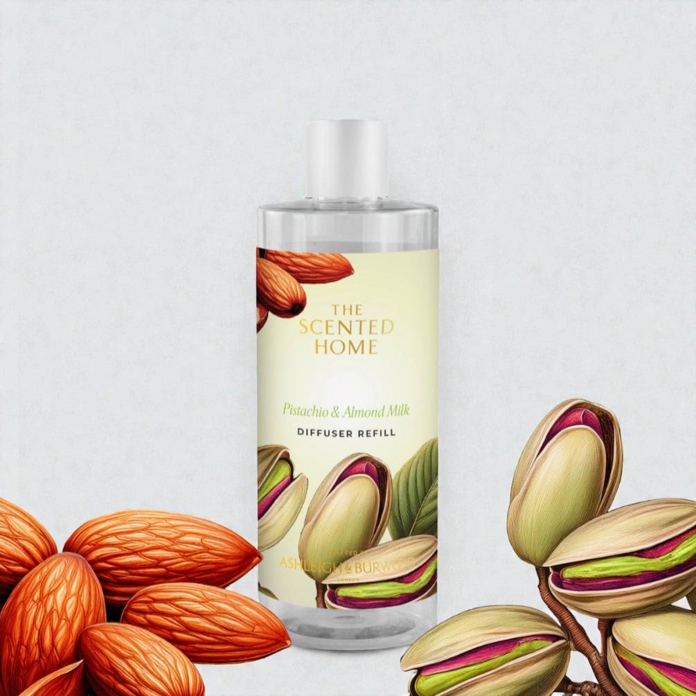 Ashleigh & Burwood Pistachio & Almond Milk Reed Diffuser Refill 300ml Extra Image 1